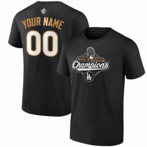 2025 WORLD SERIES CHAMPIONS CUSTOM NAME & NUMBER SHIRT – Los Angeles Dodgers