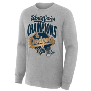 2025 WORLD SERIES CHAMPIONS LONG SLEEVE SHIRT – Los Angeles Dodgers Locker Room Tee