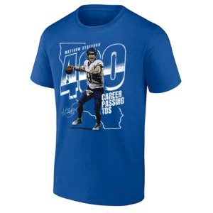 400 CAREER PASSING TDS SHIRT – Matthew Stafford 400 Club Los Angeles Rams Tee rb