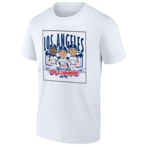 BACK TO BACK WORLD CHAMPS CARICATURES SHIRT – 2025 World Series Champions – Los Angeles Dodgers