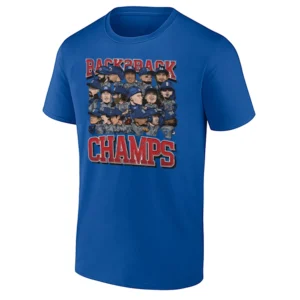 Back 2 Back Champs Shirt Team Roster Caricature Los Angeles Dodgers RB