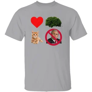 I HEART BUSH SHIRT – Funny Political Parody Cat Lover Tee G