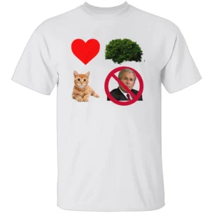 I HEART BUSH SHIRT – Funny Political Parody Cat Lover Tee W