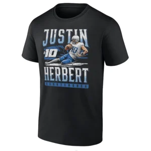 JUSTIN HERBERT SLIDE SHIRT – Los Angeles Chargers Tee B