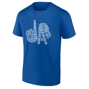 LA REPEAT CHAMPIONS 2025 SHIRT – World Series Back to Back Winners Hand Sign Typography Design with Player Name Word Cloud