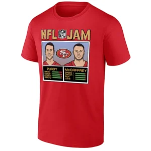 NFL JAM 49ERS SHIRT – Purdy and McCaffrey San Francisco 49ers Retro Duo Tee