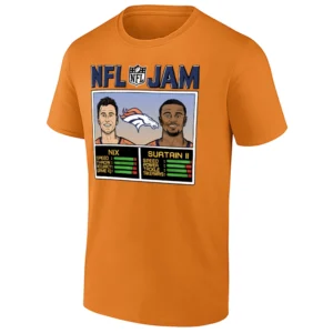 NFL JAM BRONCOS SHIRT – Nix and Surtain II Denver Broncos Retro Duo Tee