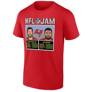 NFL JAM BUCCANEERS SHIRT – Mayfield and Evans Tampa Bay Buccaneers Retro Duo Tee