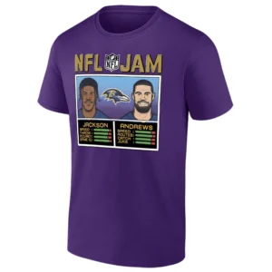 NFL JAM RAVENS SHIRT – Jackson & Andrews retro duo Baltimore Ravens arcade football tee