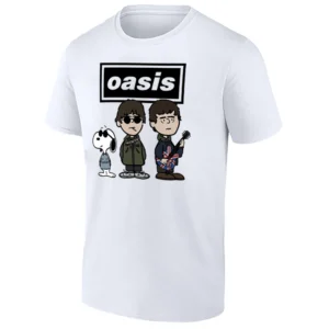 OASIS CARTOON SHIRT – Snoopy & Britpop Band Parody Tee