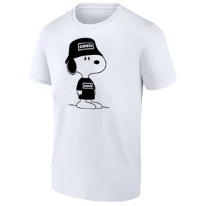OASIS SNOOPY SHIRT – Minimalist Cartoon Music Fan Tee