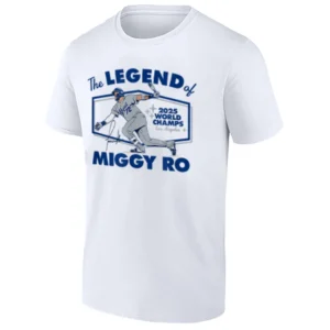 THE LEGEND OF MIGGY RO SHIRT – Miguel Rojas – 2025 World Series Champions – Los Angeles Dodgers