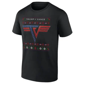 TRUMP VANCE UGLY SWEATER – Patriot Christmas Sweatshirt with TV Logo Inspired by Van Halen Style1