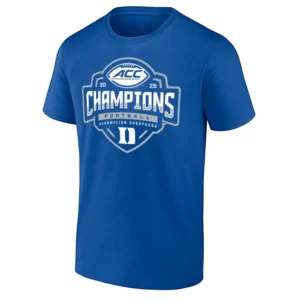 2025 ACC FOOTBALL CHAMPIONS LOCKER ROOM SHIRT – Duke Blue Devils Champions Tee