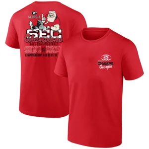 2025 SEC CHAMPIONS RECAP SHIRT – Georgia Bulldogs Season Scores Tee