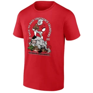 BACK TO BACK CONFERENCE CHAMPIONS 2024–2025 SHIRT – Georgia Bulldogs Dynasty Tee