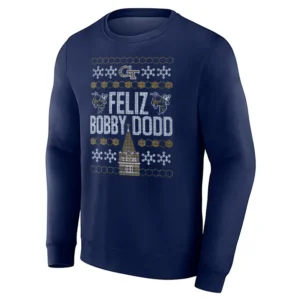 FELIZ BOBBY DODD SHIRT – Georgia Tech Yellow Jackets Ugly Christmas Sweater
