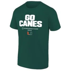 GO CANES SHIRT – 2025–26 College Football Playoff Miami Hurricanes Football Tee