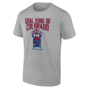 GOAL KING OF COLORADO SHIRT – Nathan MacKinnon Colorado Avalanche Record Breaking Tee