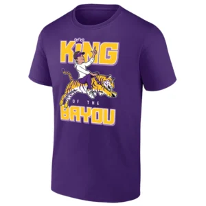 KING OF THE BAYOU SHIRT – Lane Kiffin LSU Tigers Football Tee