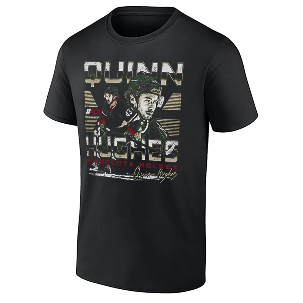 MINNESOTA DUAL SHIRT – Quinn Hughes Minnesota Wild Hockey Tee B MINNESOTA DUAL SHIRT – Quinn Hughes Minnesota Wild Hockey Tee B
