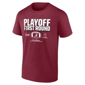 PLAYOFF FIRST ROUND WINNER SHIRT – Alabama Crimson Tide Football CFP 2025 Tee