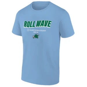 ROLL WAVE SHIRT – 2025–26 College Football Playoff Tulane Green Wave Football Tee