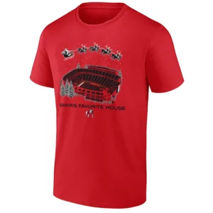 SANTA’S FAVORITE HOUSE SHIRT – Sanford Stadium Christmas Georgia Bulldogs Football Tee
