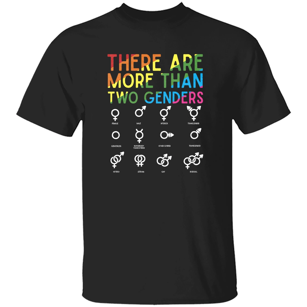 THERE ARE MORE THAN TWO GENDERS SHIRT – Rainbow Gender Symbols LGBTQ+ Pride Tee B THERE ARE MORE THAN TWO GENDERS SHIRT – Rainbow Gender Symbols LGBTQ+ Pride Tee B