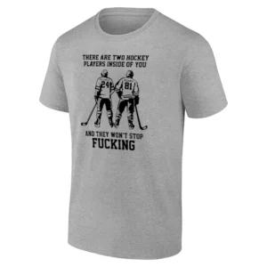 THERE ARE TWO HOCKEY PLAYERS INSIDE OF YOU SHIRT – Shane Hollander x Ilya Rozanov Heated Rivalry LGBT Meme Tee G