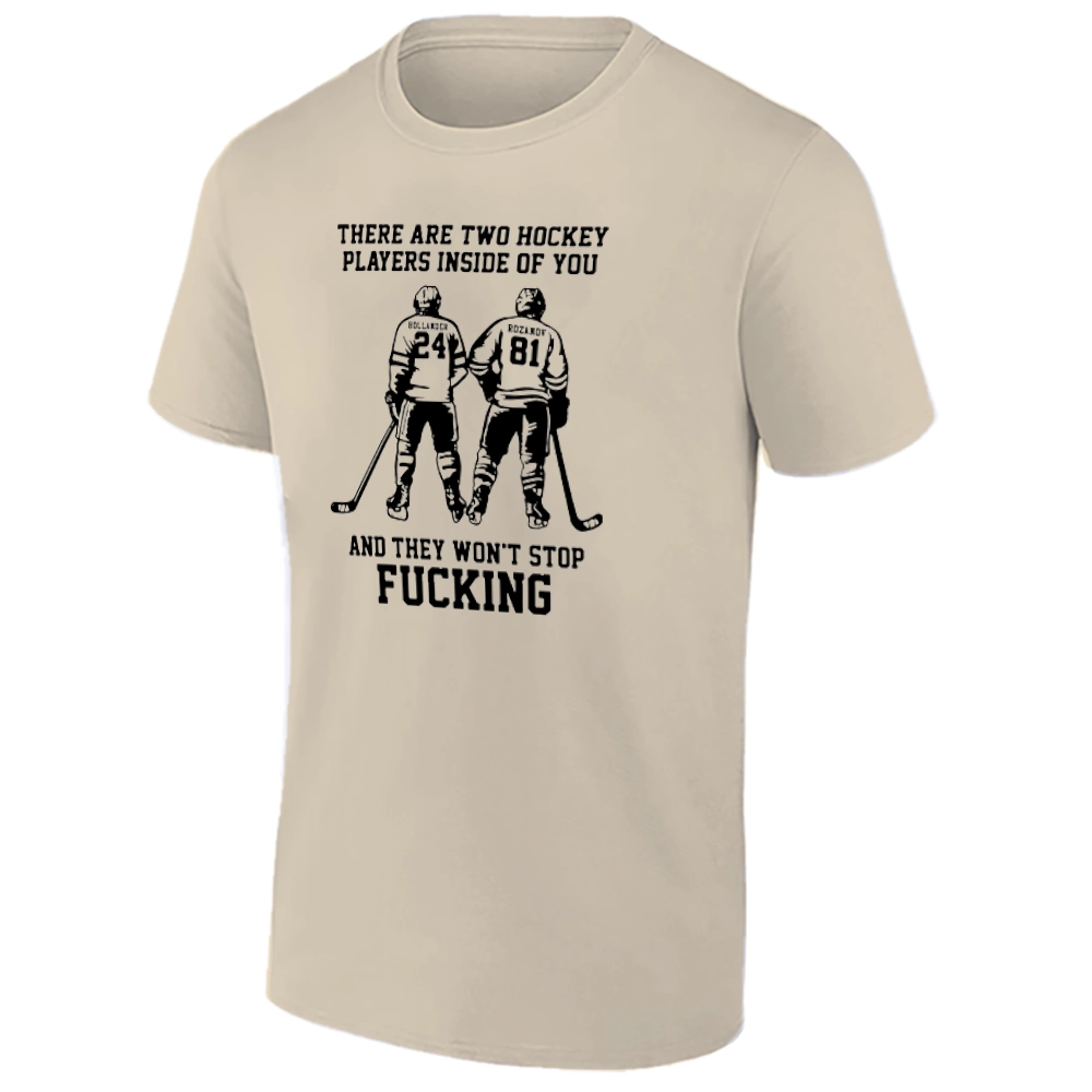 THERE ARE TWO HOCKEY PLAYERS INSIDE OF YOU SHIRT – Shane Hollander x Ilya Rozanov Heated Rivalry LGBT Meme Tee S THERE ARE TWO HOCKEY PLAYERS INSIDE OF YOU SHIRT – Shane Hollander x Ilya Rozanov Heated Rivalry LGBT Meme Tee S