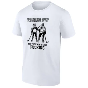THERE ARE TWO HOCKEY PLAYERS INSIDE OF YOU SHIRT – Shane Hollander x Ilya Rozanov Heated Rivalry LGBT Meme Tee W