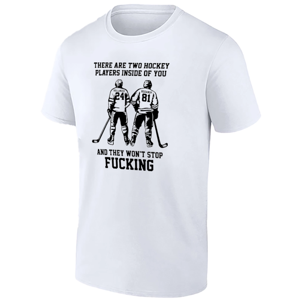 THERE ARE TWO HOCKEY PLAYERS INSIDE OF YOU SHIRT – Shane Hollander x Ilya Rozanov Heated Rivalry LGBT Meme Tee W THERE ARE TWO HOCKEY PLAYERS INSIDE OF YOU SHIRT – Shane Hollander x Ilya Rozanov Heated Rivalry LGBT Meme Tee W