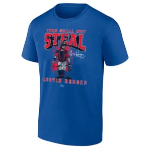 THOU SHALL NOT STEAL SHIRT – Austin Hedges Cleveland Guardians Tee R