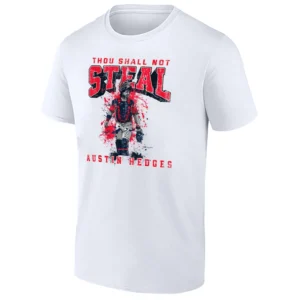 THOU SHALL NOT STEAL SHIRT – Austin Hedges Cleveland Guardians Tee W