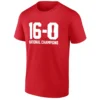 16–0 NATIONAL CHAMPIONS SHIRT – Indiana Hoosiers perfect season 2025 NCAA Football National Champions statement tee