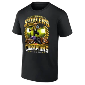 2025 AFC NORTH CHAMPIONS SHIRT – Pittsburgh Steelers mascot celebration tee