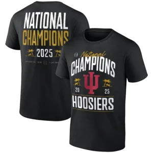 2025 NATIONAL CHAMPIONS LOCKER ROOM T SHIRT – Indiana Hoosiers Perfect 16–0 CFP Title Tee