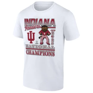 2025 NATIONAL CHAMPIONS MASCOT SHIRT – indiana hoosiers CFP title celebration tee W