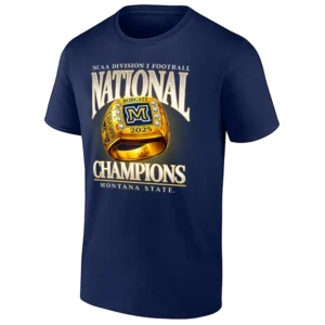 2025 NATIONAL CHAMPIONS RING SHIRT – Montana State Bobcats NCAA Division I Football Championship Tee