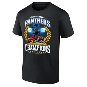 2025 NFC South Champions Shirt – Carolina Panthers Mascot Celebration Tee B