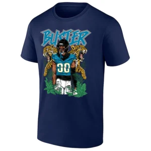 BUSTER SHIRT – Montaric Brown Jacksonville Jaguars 2025 AFC South Champions Tee N