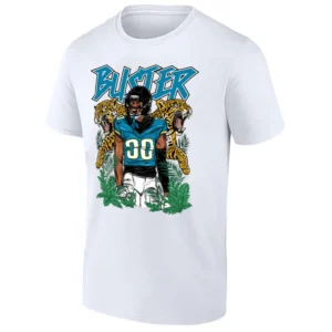 BUSTER SHIRT – Montaric Brown Jacksonville Jaguars 2025 AFC South Champions Tee W