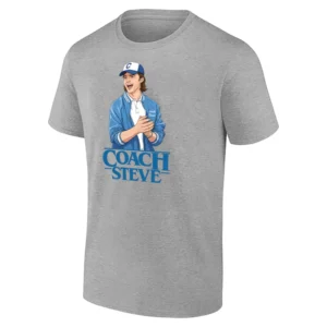 COACH STEVE SHIRT – Steve Harrington Hawkins High Baseball Coach Tee 5 G