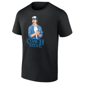 COACH STEVE SHIRT – Steve Harrington Hawkins High Baseball Coach Tee B