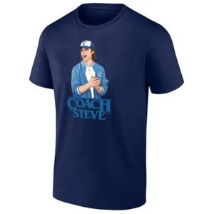 COACH STEVE SHIRT – Steve Harrington Hawkins High Baseball Coach Tee N