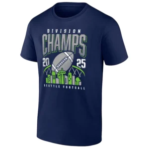 DIVISION CHAMPS SHIRT – Seattle Seahawks 2025 NFC West Division Champions City Skyline Football Tee