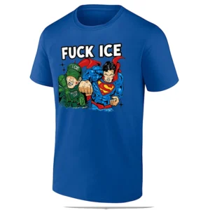 FUCK ICE SHIRT – Anti ICE Protest Tee with Superhero Parody Graphic RB