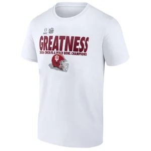 GREATNESS SHIRT – Indiana Hoosiers 2026 Peach Bowl Champions CFP Tee