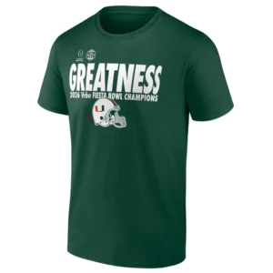 GREATNESS SHIRT – Miami Hurricanes 2026 Fiesta Bowl Champions CFP Tee